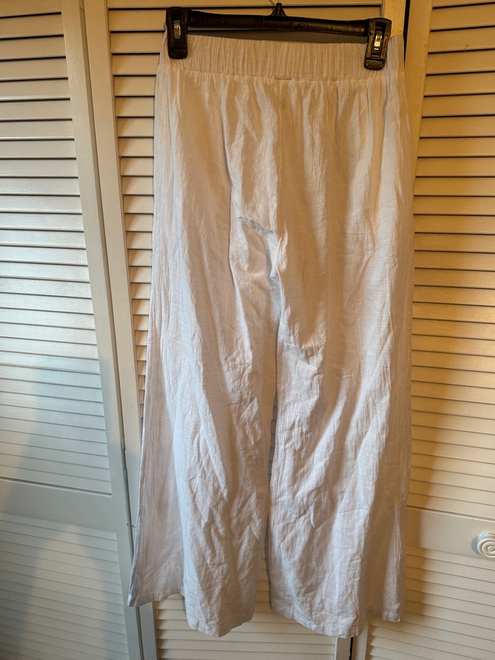 Classic White Wide-Leg Pull-On Pants - Picture 7 of 7